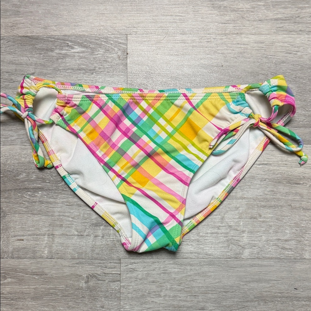 Roxy Multicolor Plaid Bikini Bottom